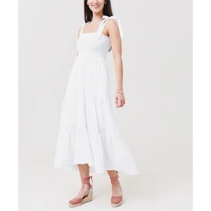 Xirena Lorraine White Cotton Tiered Dress